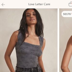 free people love letter cami